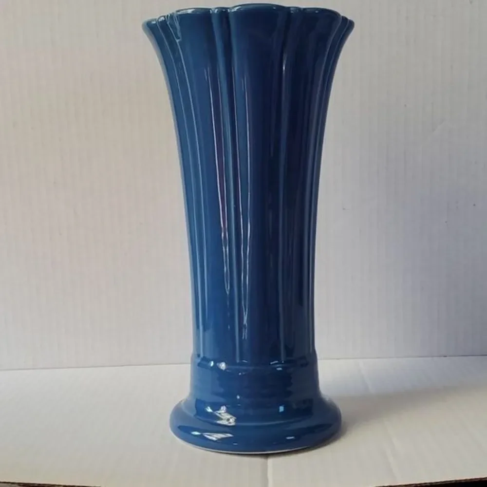 Fiestaware Fiesta Medium Flower Vase Holder Container CERAMIC Dish Lapis Blue